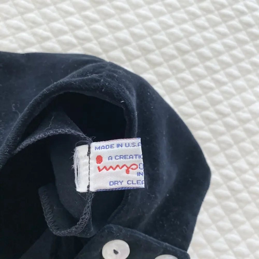 Adorable Vintage Velvet Jon Jon, Size 12m-24m - Picture 3 of 6